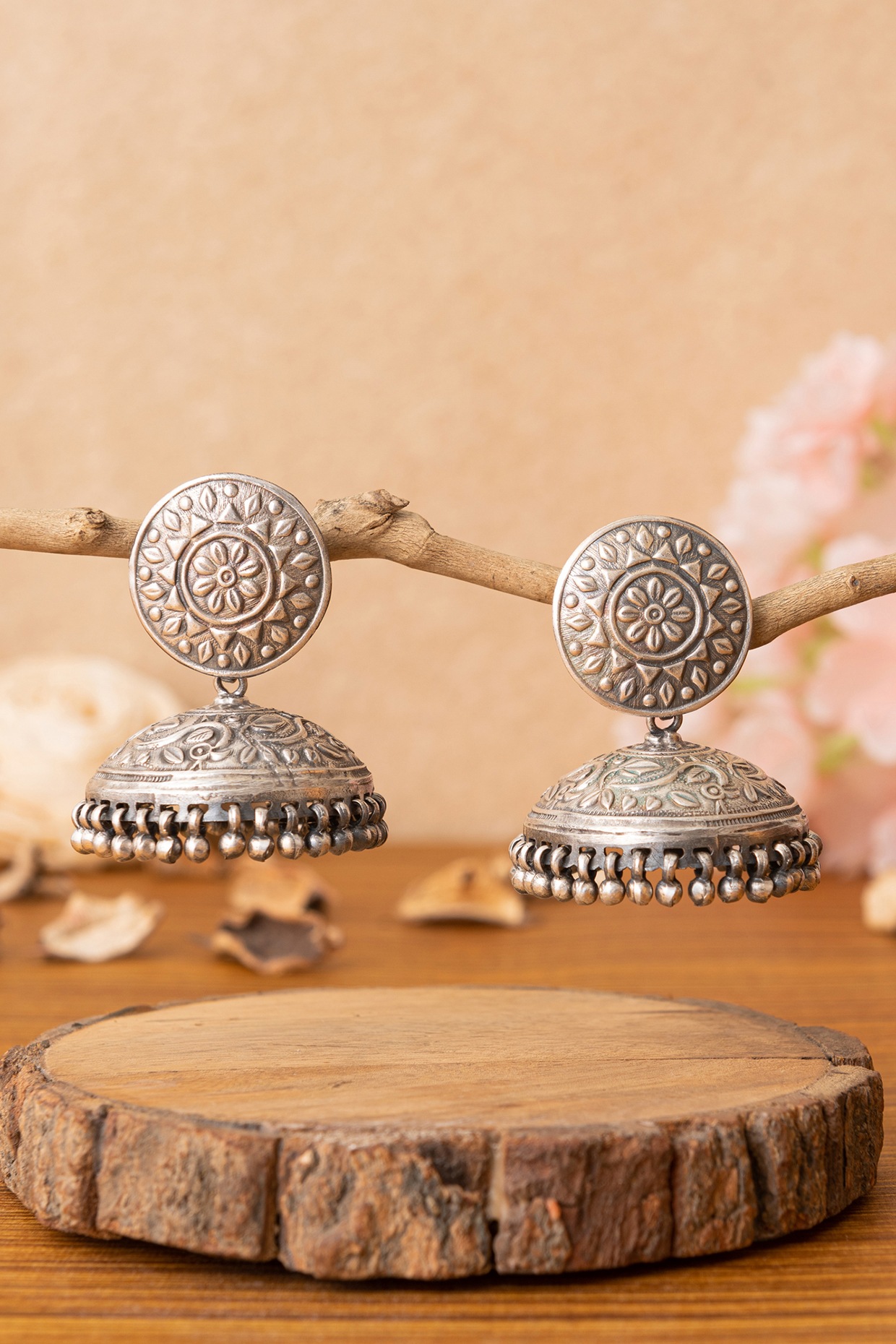 92.5 Silver Polish Handmade Jhumka Earring – Putstyle